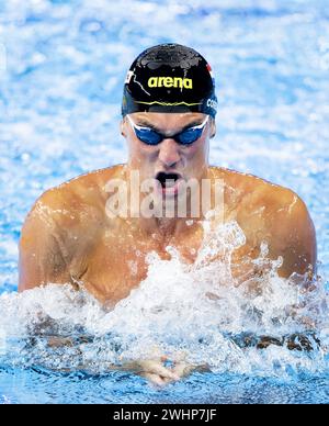 DOHA - Caspar Corbeau in action in the final 4 x 100 free mixed during ...