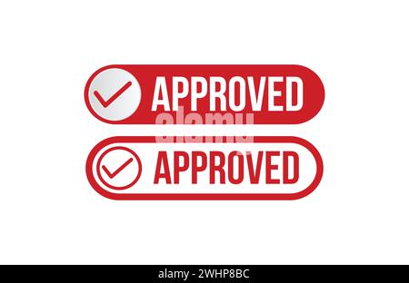 Approved icon. Approved rubber grunge stamp seal vector Stock Vector