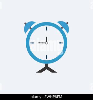 Flat alarm clock icon symbol vector Illustration. Stock Vector