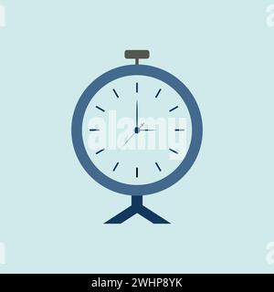 Alarm clock icon in trendy flat design. Stock Vector