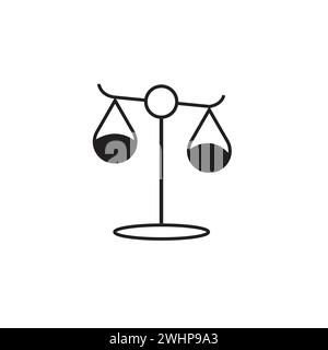 Balance Icon in trendy flat style isolated on grey background. Stock Vector