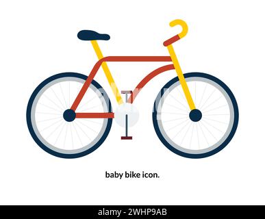 Baby bike icon. isolated on white background. Stock Vector
