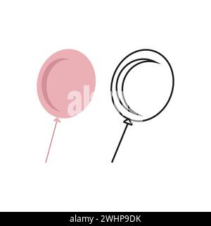 balloon icon template color editable. balloon symbol vector sign isolated on white background. Stock Vector