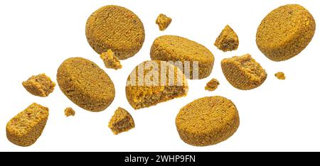 Vegetarian burgers, vegetable cutlets isolated on white background Stock Photo