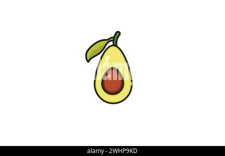 Garden fresh avocado icon. avocado fruits healthy lifestyle symbol template for graphic and web design collection logo vector illustration Stock Vector