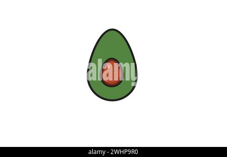 Garden fresh avocado icon. avocado fruits healthy lifestyle symbol template for graphic and web design collection logo vector illustration Stock Vector