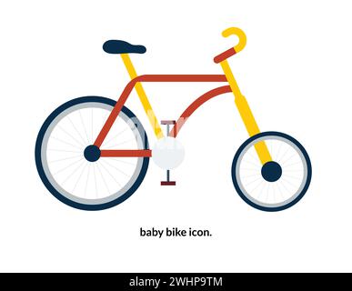 Baby bike icon. isolated on white background. Stock Vector