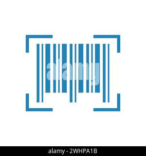 Barcode icon flat vector illustration. Stock Vector