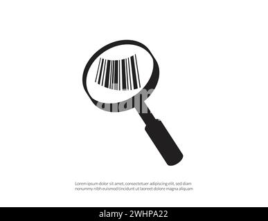 search barcode flat icon isolated on white background. Stock Vector