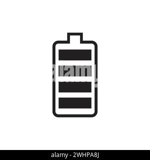 Flat battery icon symbol vector Illustration. Stock Vector