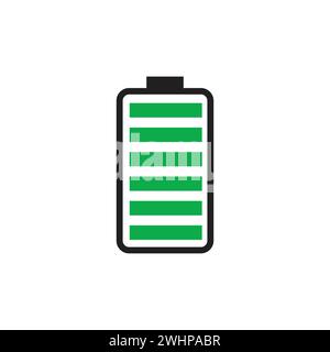 Flat battery icon symbol vector Illustration. Stock Vector
