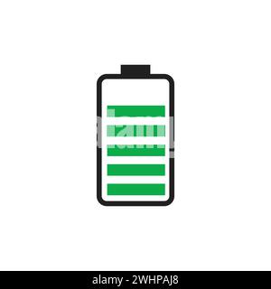 Flat battery icon symbol vector Illustration. Stock Vector