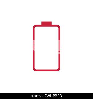 battery icon in flat style with background. Stock Vector