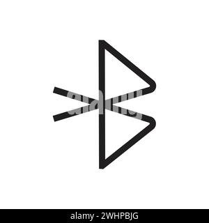 Bluetooth icon, vector on white background. Stock Vector