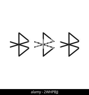 Bluetooth icon, vector on white background. Stock Vector