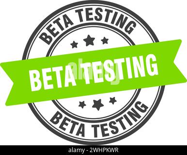 beta testing stamp. beta testing round sign. label on transparent background Stock Vector
