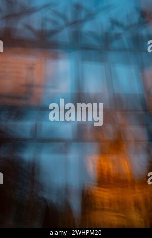 Colourful abstract blurry background with variation of lines and textures Stock Photo