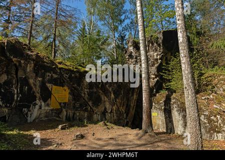 Bunker ruin of the wolf's lair near KÄ™trzyn in Poland Stock Photo