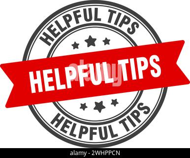 helpful tips stamp. helpful tips round sign. label on transparent background Stock Vector