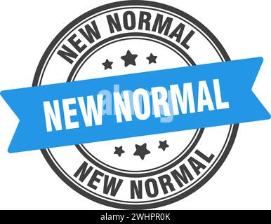 new normal stamp. new normal round sign. label on transparent background Stock Vector