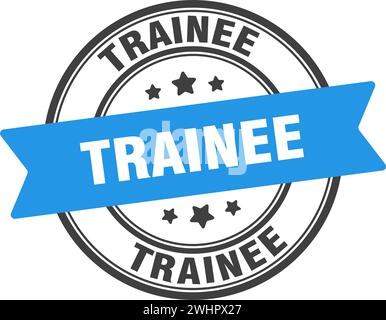 trainee stamp. trainee round sign. label on transparent background Stock Vector