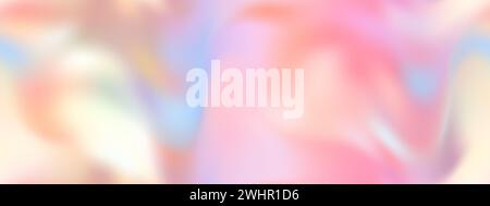 Delicate pastel seamless mother-of-pearl pattern in the colors of the dawn sky. Perl waves background. Gradient nacre mesh in vector format. Stock Vector
