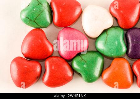 Heart texture background Stock Photo