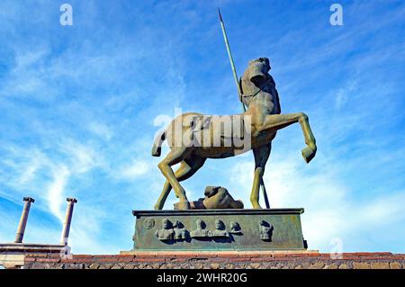 Centaur, sculpture by Igor Mitoraj, Pompeii Stock Photo
