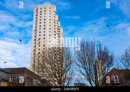Tower Block flats and housing estate in Edmonton , Enfield , North London , England UK Stock Photo