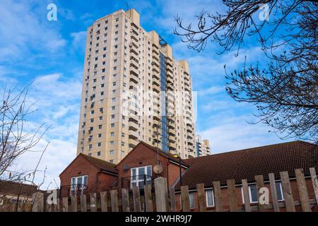 Tower Block flats and housing estate in Edmonton , Enfield , North London , England UK Stock Photo