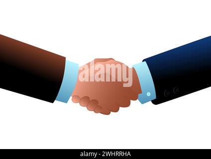Business concept of shaking hands, vector illustration Stock Vector