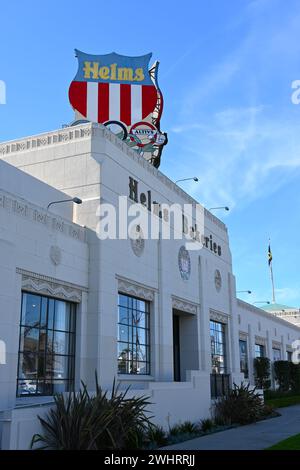 CULVER CITY, CALIFORNIA - 28 JAN 2024: Helms Bakeries sign at the historic Helms Bakery District. Stock Photo