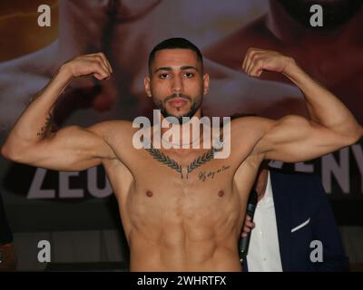 Boxer Mahmoud El Shibany (Germany) at the official weigh-in for THE SHOW MUST GO ON III on 22.09.2023 in Magdeburg Stock Photo