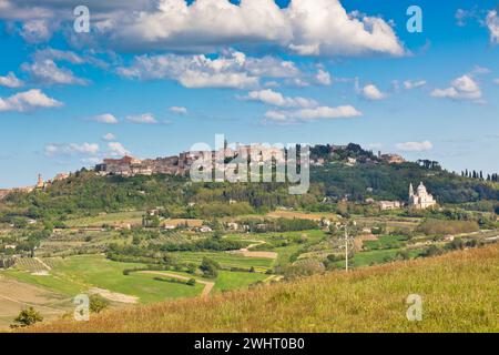 Montepulciano town view, Tuscany, Italy Stock Photo