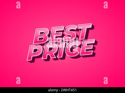Best Price. Text effect design in 3D look with eye catching color Stock Vector