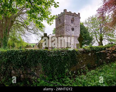 Parish church of St Leonard's in the village of Thorpe in the Derbyshire Peak District UK Stock Photo
