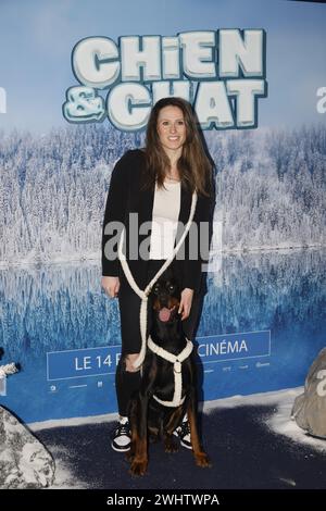 Paris, France. 11th Feb, 2024. CHIEN ET CHAT premiere by Reem Kherici at UGC Normandie on February 11, 2024 in Paris, France. Credit: Bernard Menigault/Alamy Live News Stock Photo