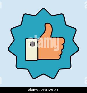 Thumbs up icon. Vector like. E-commerce sign. Graph symbol for your web site design, logo, app, UI. Vector illustration, EPS10. Stock Vector