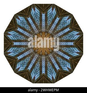 Kaleidoscop - abstract image created by multiple mirroring Stock Photo