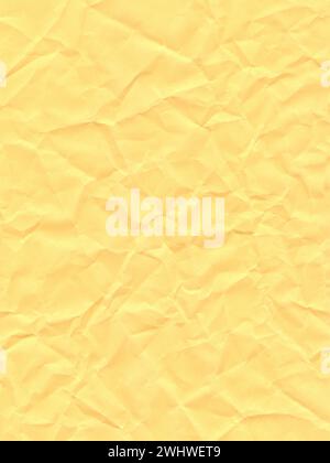 Texture of colored paper, surface of light ocher crumpled sheet of paper Stock Photo