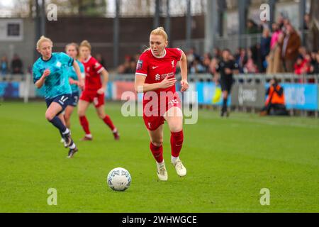 Dartford, UK. 11th Feb, 2024. Dartford, England, February 11th 2024 : Ceri Holland (18 Liverpool) in action during the Adobe Women's FA Cup game between London City Lionesses and Liverpool at the Princes Park Stadium Stadium in Dartford, England (Will Hope/SPP) Credit: SPP Sport Press Photo. /Alamy Live News Stock Photo