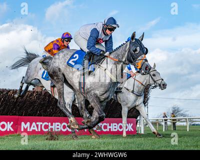 Third race at Wincanton February 19th 2022 - Steeple chase Stock Photo