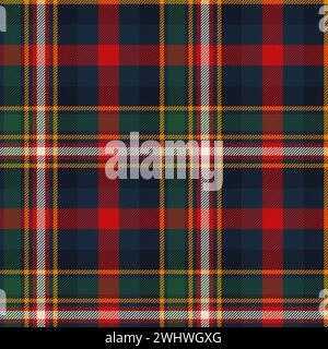 Plaid fabric tartan vector seamless pattern Stock Vector