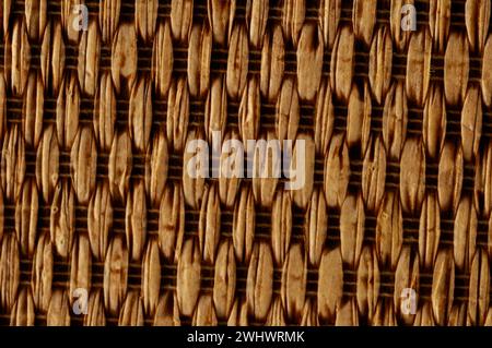 Brown Textured Braided Vimini Background Stock Photo