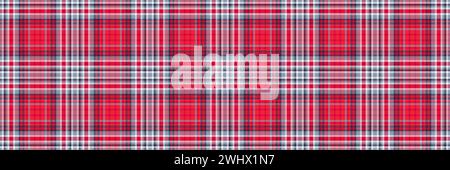 Bed fabric background tartan, 70s plaid seamless textile. Halloween pattern vector check texture in red and pastel color. Stock Vector