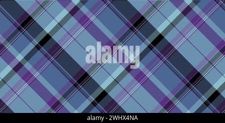 Club pattern vector plaid, vichy seamless tartan background. Oktoberfest check fabric texture textile in blue and cyan color. Stock Vector