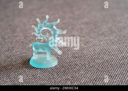 Recursive centaur resin 3D printed model object detail closeup. Repetition recursion and recursive algorithms in computer science and math simple abst Stock Photo