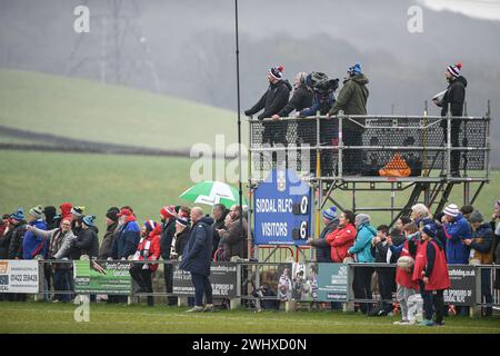 Halifax, England - 7th February 2024 - Observers. Rugby League Challenge Cup , Siddal ARLFC  vs Wakefield Trinity at Chevinedge (Siddal Sports and Community Centre), Halifax, UK  Dean Williams Stock Photo