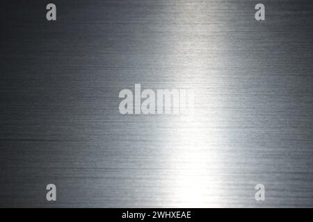 non-edited photo of Brushed silver metallic surface for Background texture of stainless steel.elegant design of Brushed aluminum metal plate Stock Photo