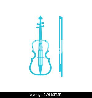 Violin. From blue icon set Stock Vector